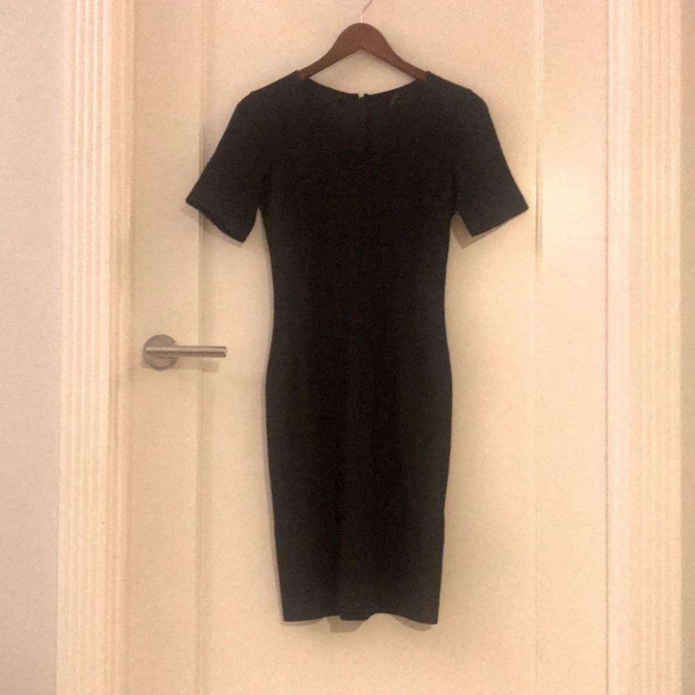 Theory Black/Gray Tweed Dress Size 4